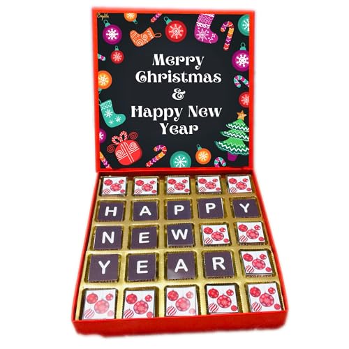 Image of Expelite Happy New Year Chocolate Gift for Kids -25 Pc Happy New Year Gift for Husband & Boyfriend, Girlfriend & Wife