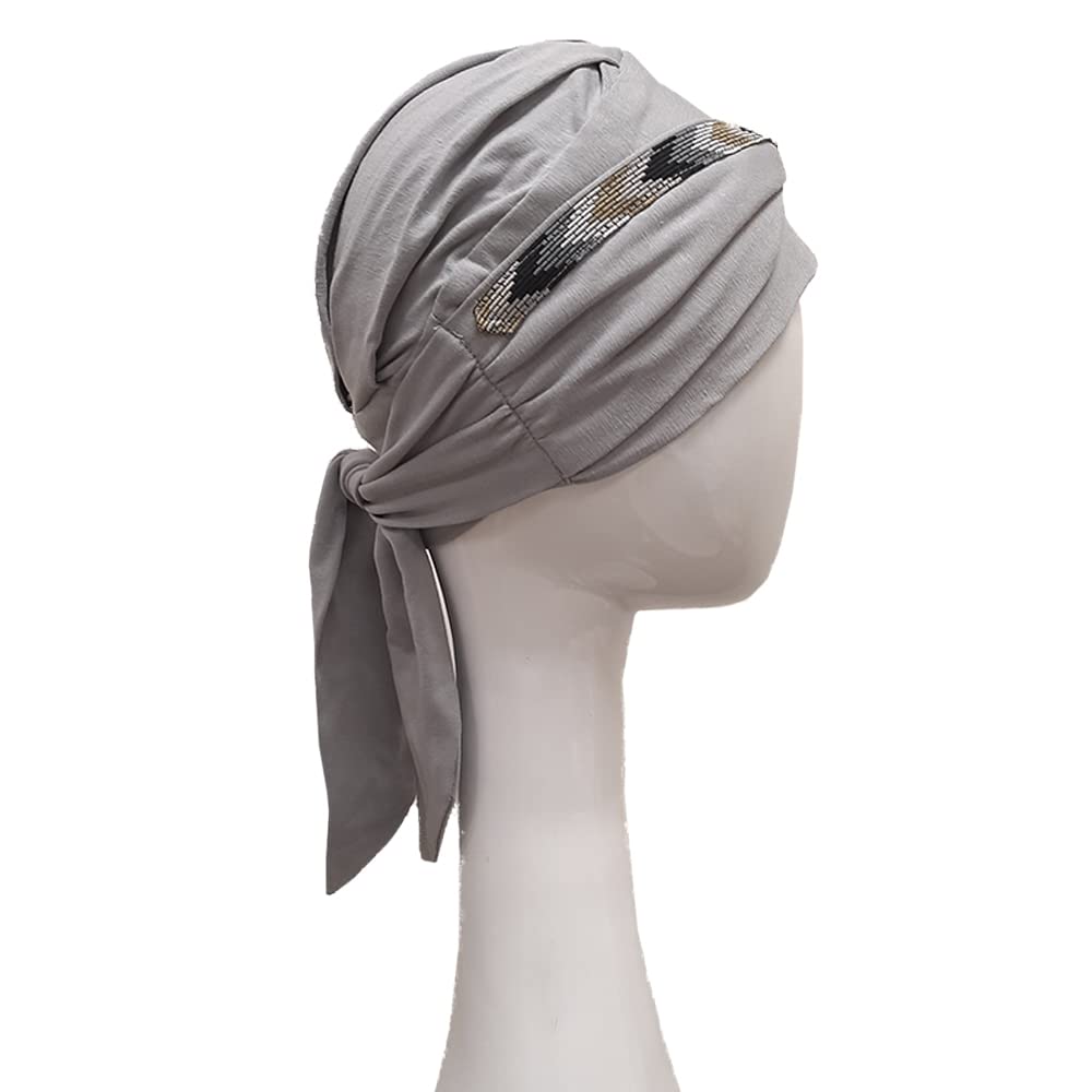 CAREBELL Pañuelo Oncológico/Modelo Smooth/Diseño Murano/Ideal para pacientes con Pérdida de Cabello/Tejido de Bambú/Cómodo y Suave/Quimioterapia y Alopecia