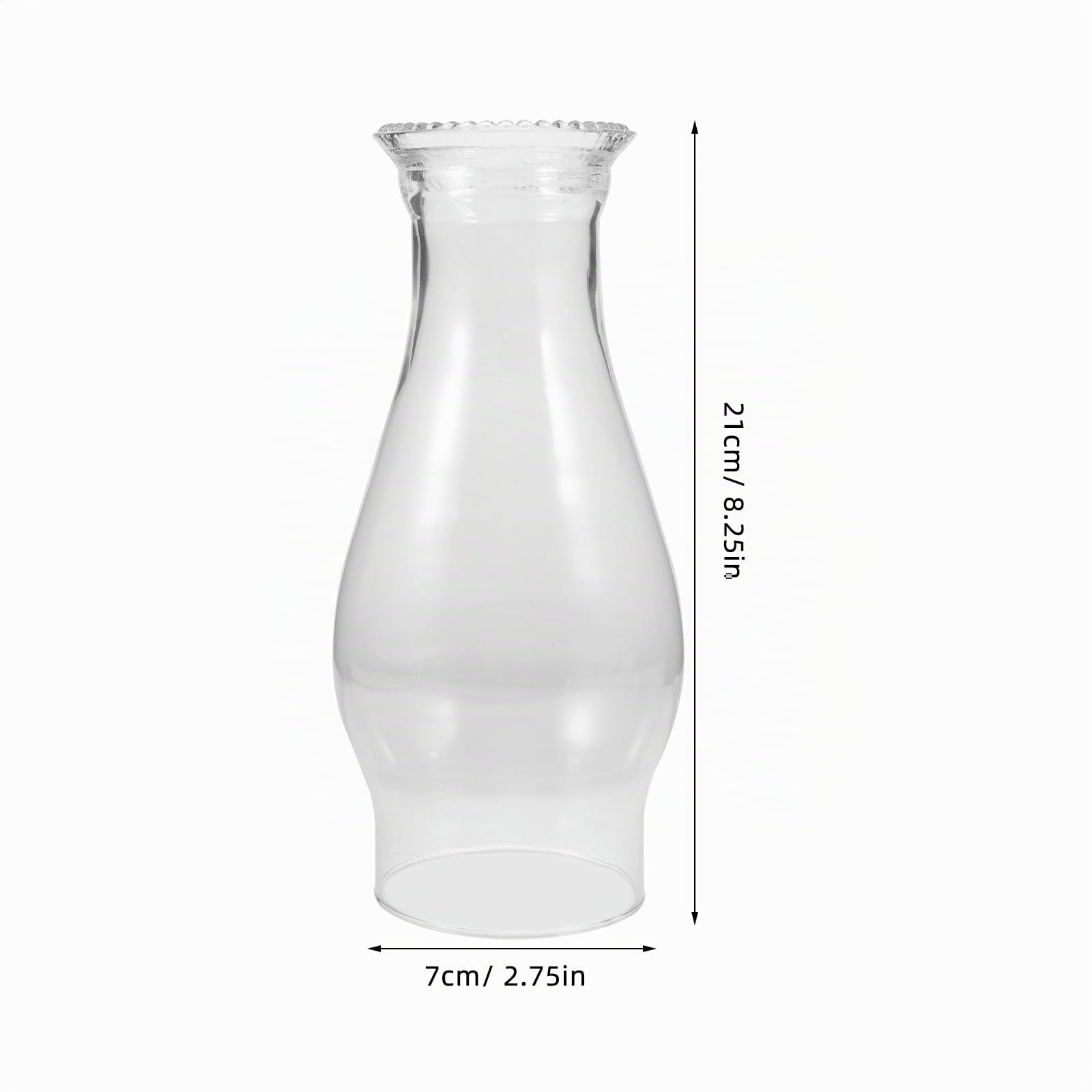 Angoily Cubierta De Vidrio Transparente Para Lámpara De Aceite 8.07X3.93 Pulgadas Repuesto Chimenea De Lámpara De Queroseno Pantalla De Cristal Para Decoración Hogar