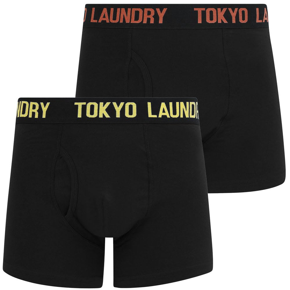 Tokyo Laundry Men's 2 Pack Stretch Cotton Boxer Shorts