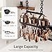 KES 34 Inch Oiled Bronze Hanging Pot Rack, Heavy Duty Oval Pot and Pan Hanging Rack Ceiling Mount, Pot Pan Hangers for Kitchen with 20 Hooks, (For 16