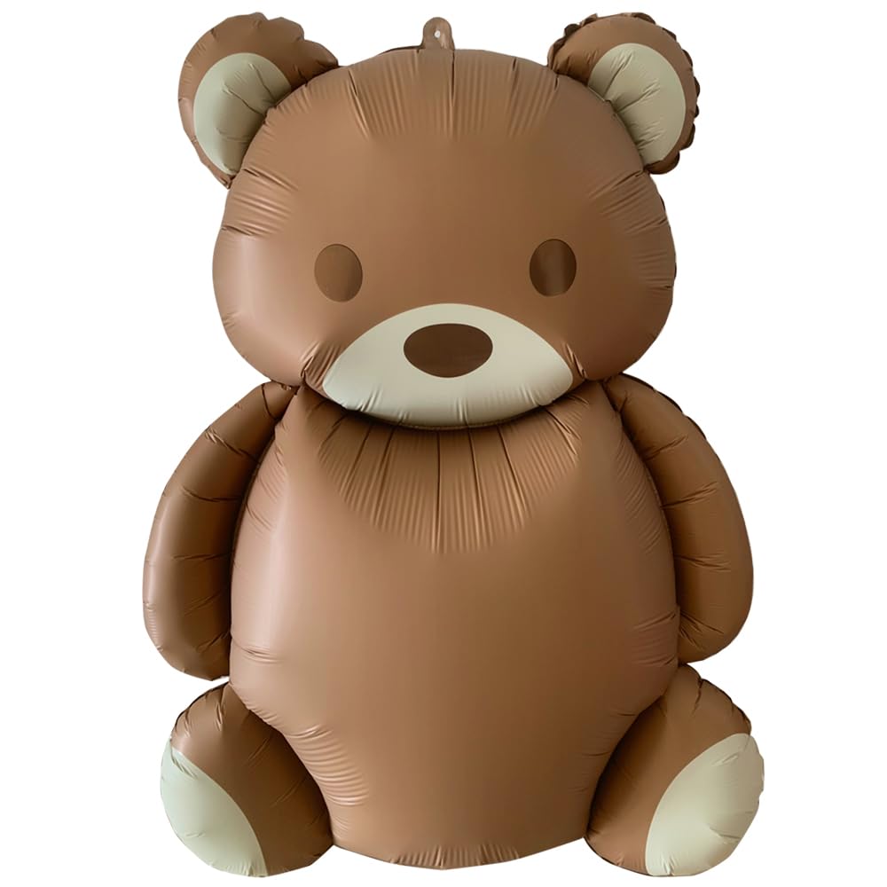 TUEPULL 35" Bear Foil Balloons for Birthday Anniversary Bear Theme Baby Shower Party Supplies