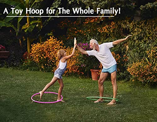 Beakabao Exercise Hoops Set for Kids(6 Parts), Weight and Size Adjustable Detachable Fitness Toys, Suitable for Gymnastics, Dance, Party, Games and Pet Training, 29 Inches-Yellow + Green + Blue - Thumbnail 7