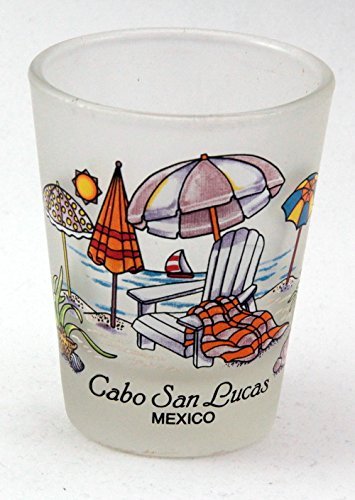 Cabo San Lucas Mexico Beach Chair Frosted Shot Glass