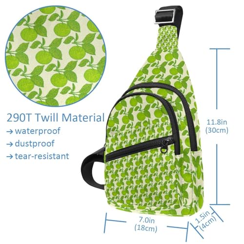 Mochila multiusos compacta de 30x18x4 cm con patrón verde llamativo 5