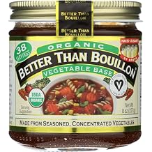Better Than Bouillon Organic Vegetable Base, Made from Seasoned & Concentrated Vegetables, Organic & Vegan, Makes 9.5 Quarts of Broth, 8 OZ Jar Pack of 3