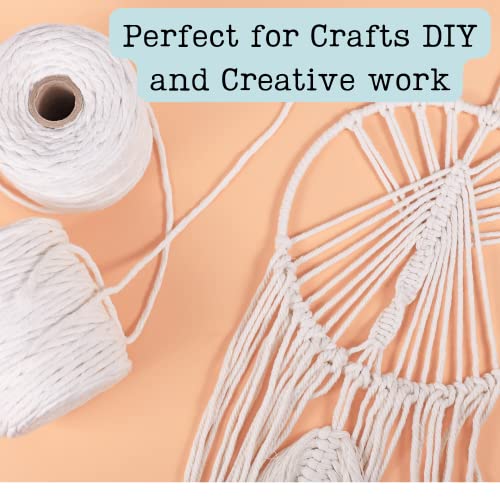 Whitewrap Butchers Twine 100% Organic Cotton Natural Chef Grade Food Safe Cooking Twine Baking Trussing Kitchen Twine String Diy Craft Decorations Cotton Cord (Pack Of 2, Each 200 Feet) #TOP2