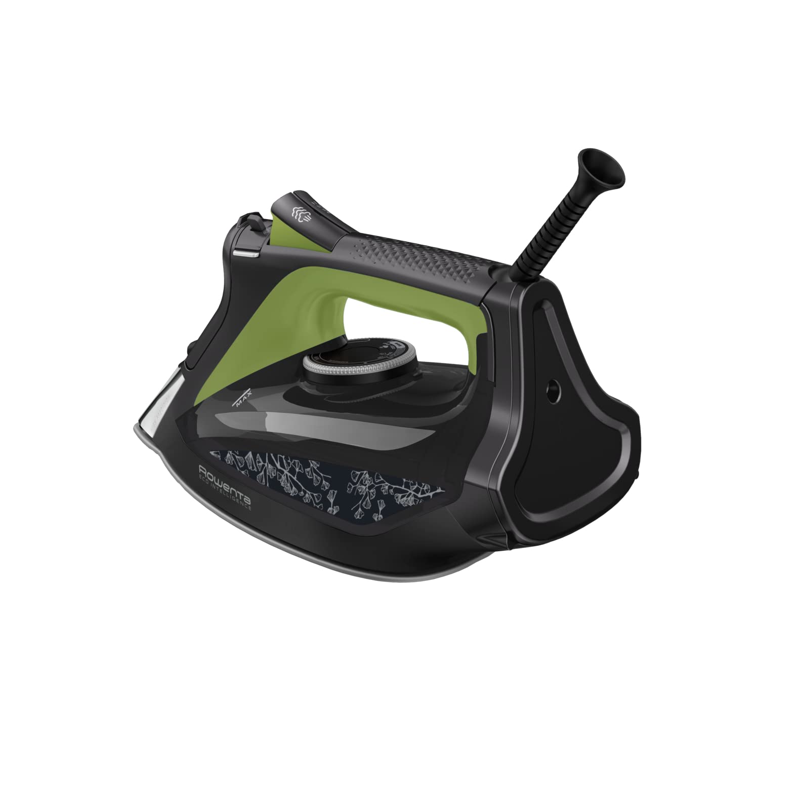 Rowenta Fer vapeur DW6330D1 Eco Intelligence, distribution optimale de la vapeur, puissance 2500 W, temps de préchauffage rapide, 1 L, noir/vert | Avec répartition optimale de la vapeur, temps de chauffage rapide, 2700 W