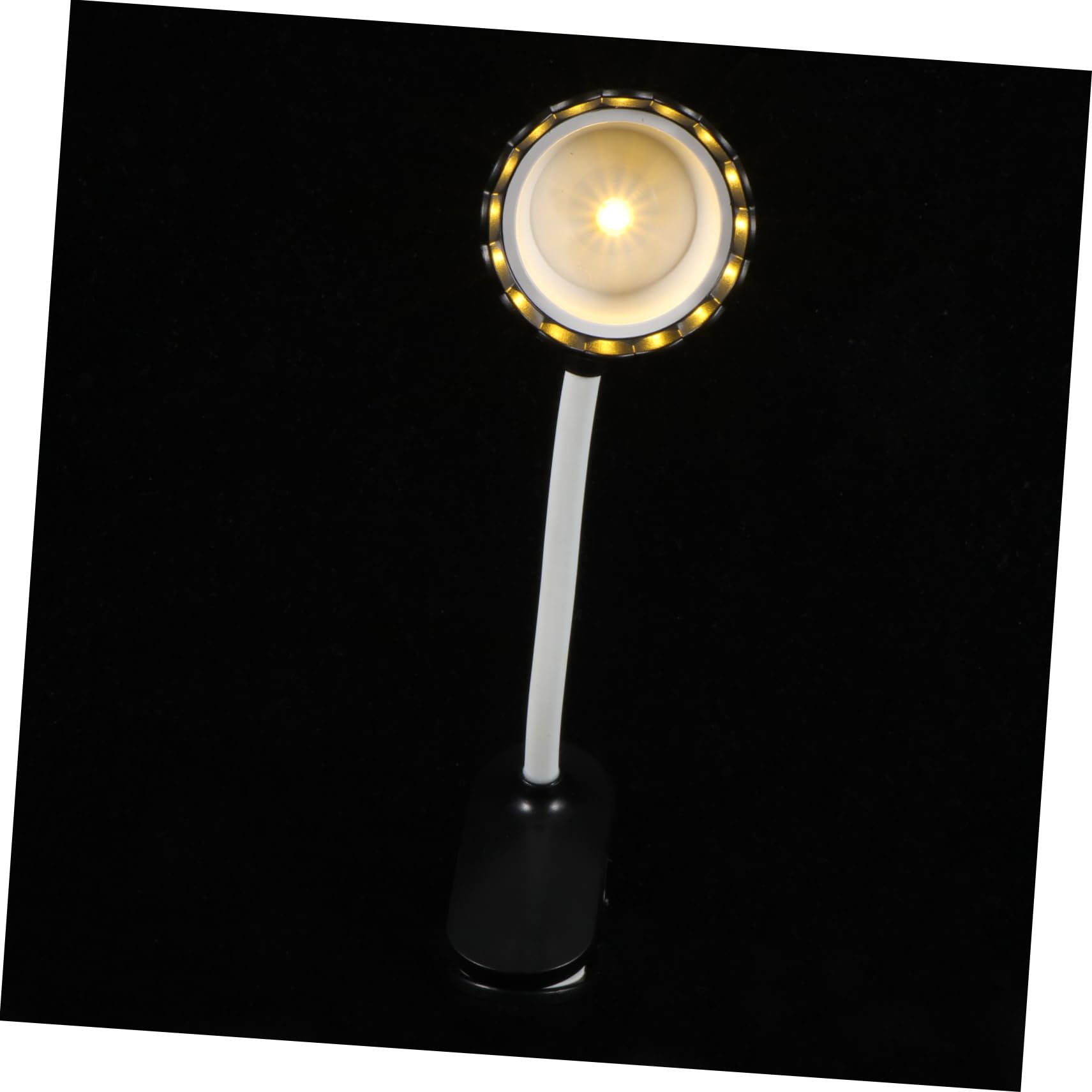 SOESFOUFU Mini Clip Petal LED Light Rechargeable Eye Protection Reading Lamp for Room Decorative Night Lighting Clamp Type Night Lamp for Miniature Scenes