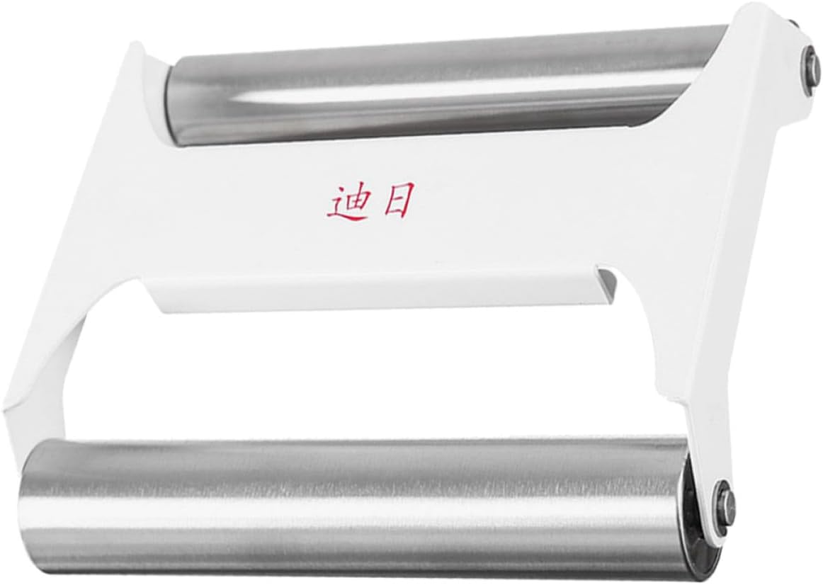 Stainless Steel Rolling Pin Dough Roller Pin with Dual-rod Handles 304 Metal Kitchen Baking Tool for Pastry Pizza Bread 1pcs