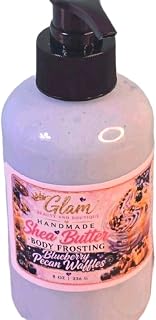 Blueberry Pecan Waffles Whipped Shea Butter Moisturizer. Handmade Shea Butter Body Frosting. All Natural Hand and Body Lotion 8 oz