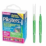 Piksters Interdental Brushes (40 Pack, Size 6 (Green))