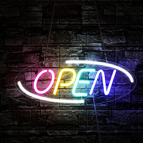 Open Signs for Business Neon Open Sign Power by USB with Adjustable Switch (Multi-Colored 1)