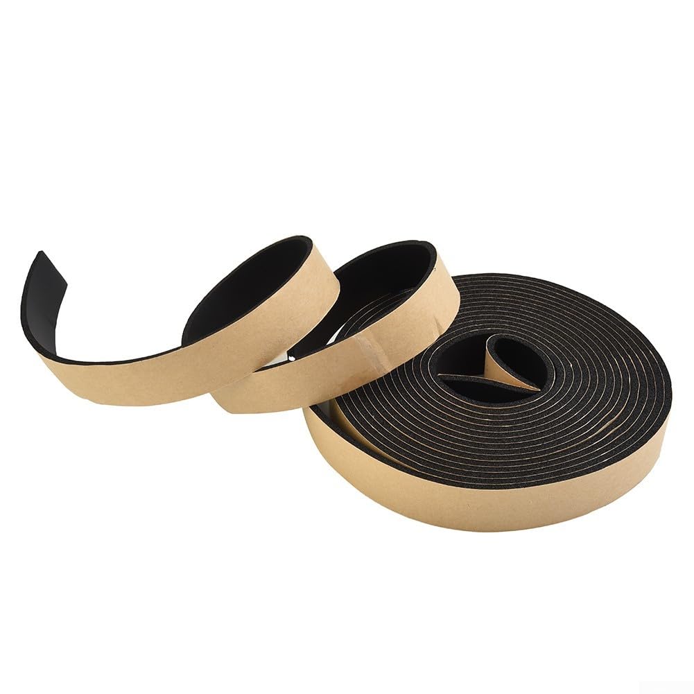 Burlete de sellado de vidrio para puerta lateral de coche de 5 m para lado delantero y trasero, tira de sellado de espuma con cinta M de doble cara, 20 mm x 5 m x 3 mm,