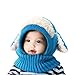 Produktbild auvstar Baby Mädchen Jungen Kleinkind Winter Hut Schal Set Cutest Earflap Kapuze Warm Knit Hut Schals mit Ohren Schnee Halswärmer Schädel Kappe Kinder 6-36 Monate