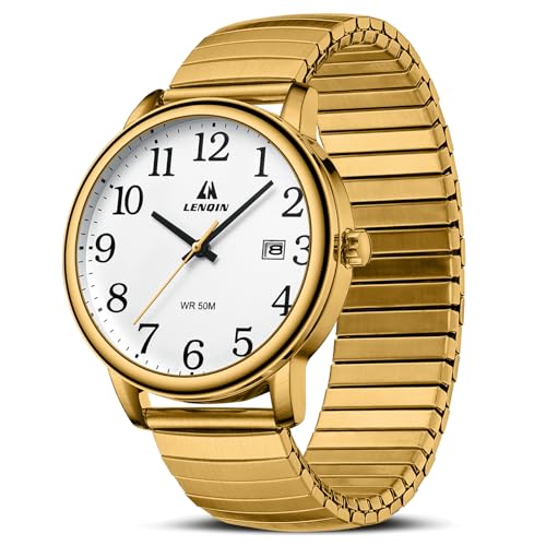LN LENQIN Reloj Hombre Relojes De Cuarzo Analógico para Hombre Relojes De Pulsera para Resistentes Al Agua Lector Fácil Correa Expansión 38mm LN LENQIN Reloj Hombre Relojes De Cuarzo Analógico para Hombre Relojes De Pulsera para Resistentes Al Agua Lector Fácil Correa Expansión 38mm