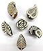 Craftsofindia® Flowers and Leaf Wooden Blocks Stamps for Printing on Textiles, Pottery Crafts,Henna, Scrapbooking (Set of 6)