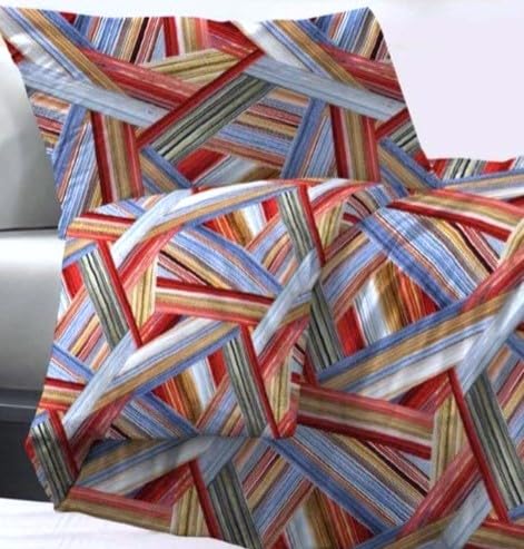 Set Lenzuola Completo Mano Percalle di Cotone 100% Italiano Matrimoniale tessuto con effetto setato (Otty-2)