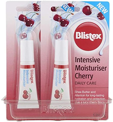Blistex Intensive Moisturiser, Cherry Lip Balm with SPF 10, Hydrating and Nourishing Lip Moisturiser - 6ml