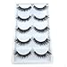 3D Real Mink False Eyelashes LASGOOS 100% Siberian Mink Fur Cruelty-free Luxurious Natural Short Cross Winged Fake Eye Lashes Makeup 5 Pairs/Box L011-5