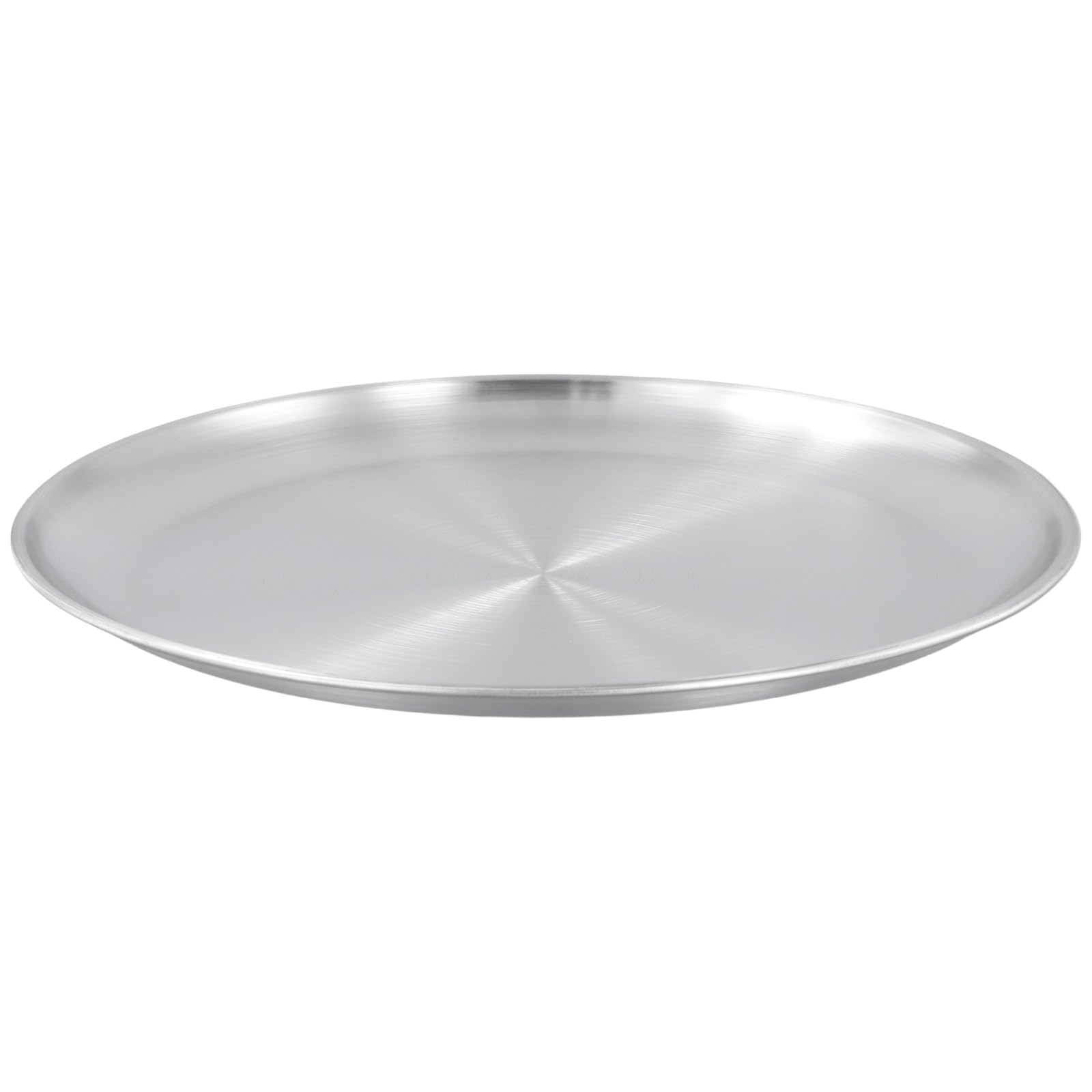 MUKSEUT Lot de 12 assiettes rondes en acier inoxydable de 26 cm pour fêtes, buffets, divertissements, steak et barbecue