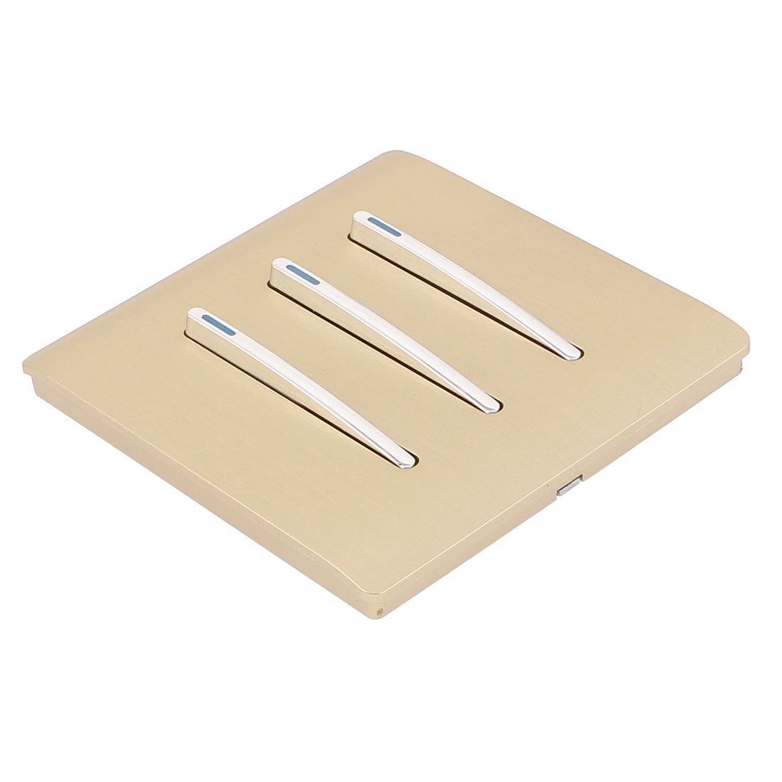 Interruptores de Pared AC 250V 10A 3 Gang 1 Way On/Off Montaje en Pared Retardante de Llama interruptores de luz de PC Interruptor Dorado