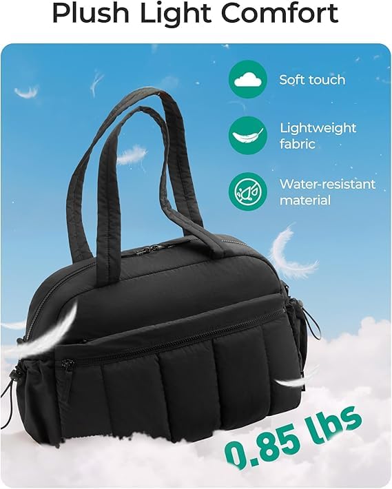 Image of Gym Bag for Women, Duffle Bag for Travel with Wet Pocket, Lightweight Carry on Weekender Duffel, Water Resistant