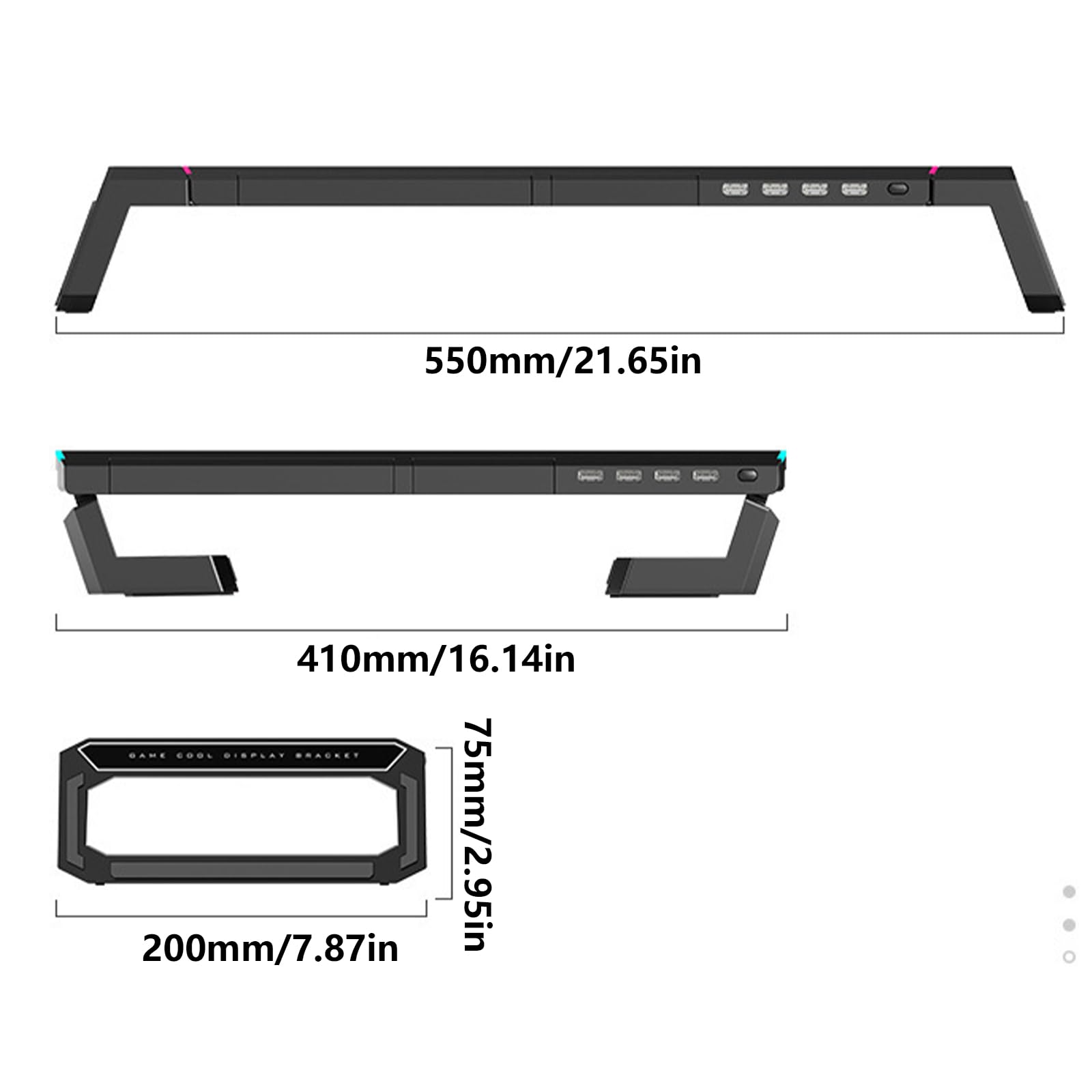 UncleS Moniteurs De D'écoute 30 Kg 'Ours Rack Poids avec des Colonnes 'éoutelles Pliables du Port USB avec Tiroir Rangement Et Emplacement Téléphonique pour Le Bureau des Moniteurs USB