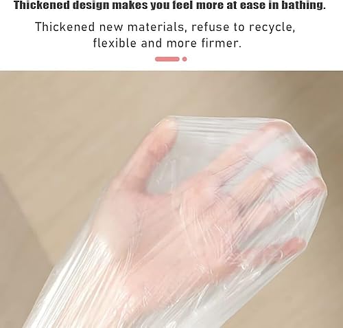 Miniatura 3 de Healcity 10 paquetes de forro desechable portátil para tina, bolsa de plástico grande para bañeras de salón, hogar y hotel (102 x 47 pulgadas)