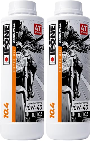 Huile moto 10W40 IPONE 10.4 lubrifiant semi-synthétique de haute protection moteur - 2 litres