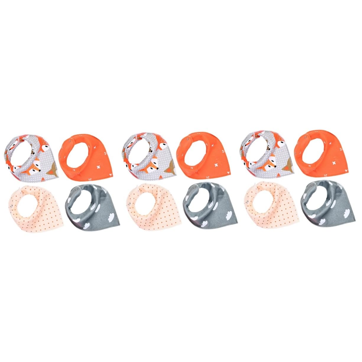 Toyvian 8 Uds Toallas De Saliva Para Bebés Baberos De Felpa Absorbentes Con Broches Botón Europeo Y Americano