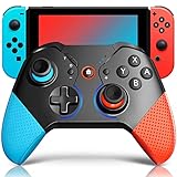 🎮【Dual Vibration und Einstellbar Turbo】 Unsere Switch controller unterstützt 3 automatisch einstellbare Turbo Geschwindigkeiten: 8/s, 12/s, 15/s, lässt Sie so schnell wie möglich abfeuern, ohne dass Sie den Knopf mehrmals pro Sekunde physisch betätigen müssen. Switch controller haben 3 Doppelschocks mit unterschiedlichen Stufen: schwach, mittel und stark, geben Ihnen verschiedene Vibrations-Feedback, so dass Switch controller immersiv und ultimative Spielerfahrung ist.