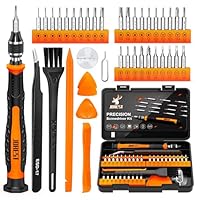 JOREST 40Pcs Feinmechaniker Schraubendreher Set, Mini Werkzeug Kit mit Torx T1 T2 T3 T4 T5, TR6 T7 T8 T9 T10 T15, Triwing Y00, Stern P2 P5, -1.0/2.0, usw, für Switch, PS4, Laptop, Xbox, Brillen, Uhren