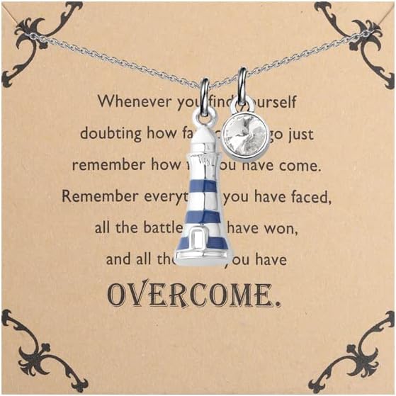 Lywjyb Birdgot Lighthouse Necklace Pendant Gift for Women Best Friend