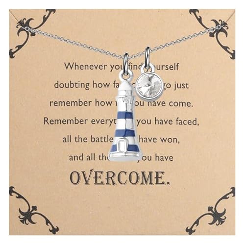 Lywjyb Birdgot Collana con ciondolo a forma di faro, regalo per donne, migliore amica, Large, Metallo, na sconosciuto