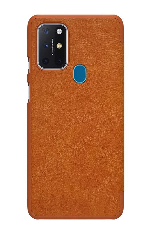 Image of WHITBULL Soft Leather Wallet flip case Kick Stand with Magnetic Closure Lightweight Slim flip Cover Compatible with Compatible with Samsung Galaxy M30s - Brown