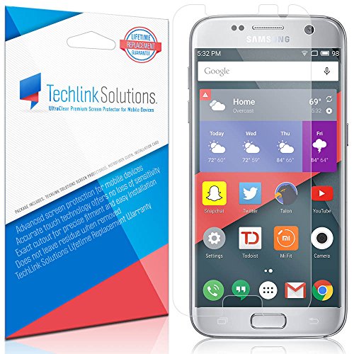TechLink Solutions UltraClear (6-Pack) - Samsung Galaxy S7 Screen Protector / Premium HD Crystal Clear Shield /Anti-Bubble & Anti-Fingerprint PET Film with