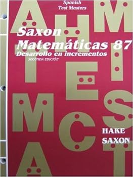 Hardcover Math 87 2e Spanish Test Master (Saxon Math 8/7) Book