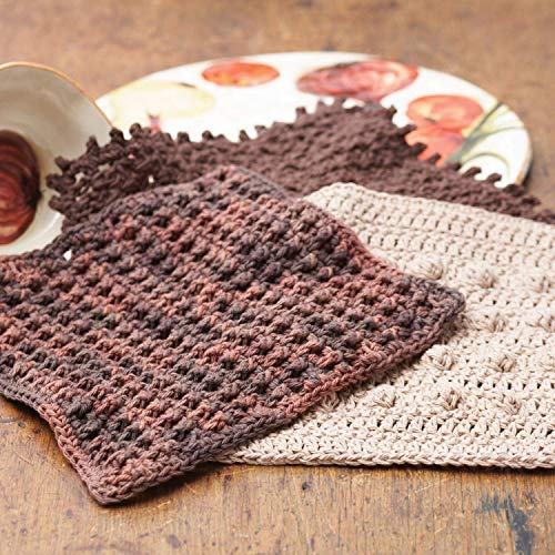 Image of Bernat Handicrafter Cotton Solids Yarn, 1.75 oz, Gauge 4 Medium, 100% Cotton, Warm Brown