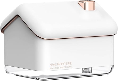 Miniatura 2 de EVGATSAUTO Humidificador de escritorio, humidificador de casa de nieve, ajuste de 2 velocidades, portátil, silencioso, USB, enchufe, regalo con luz