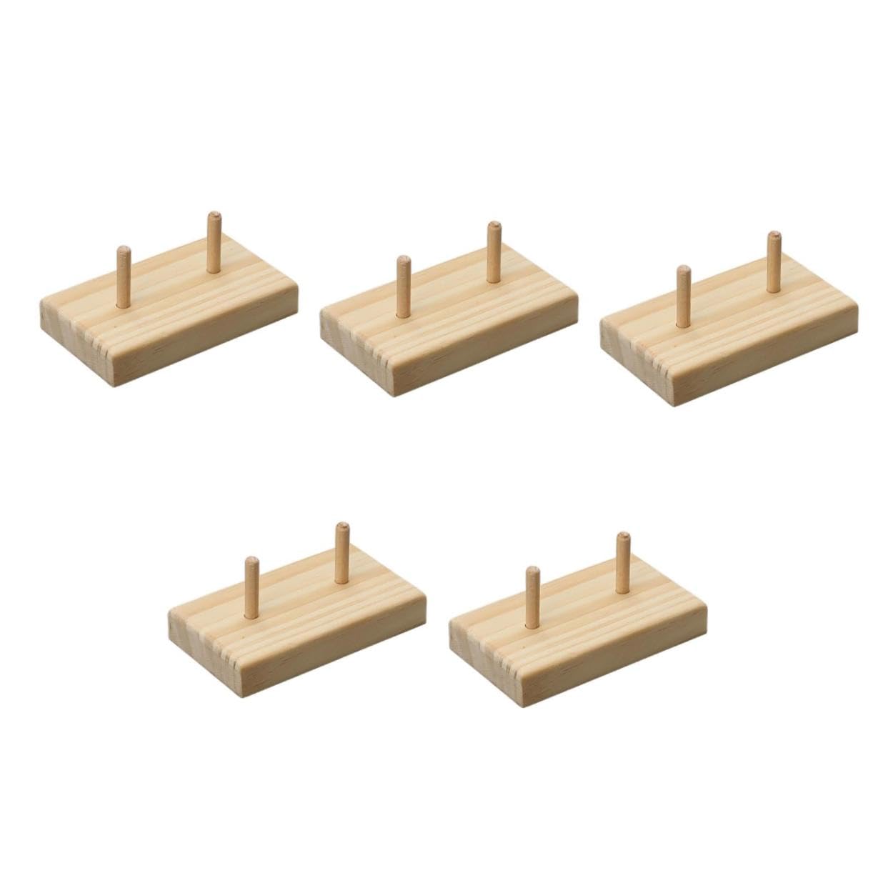 Support bobines bois lot de 5 rack de rangement pour fil broderie couture