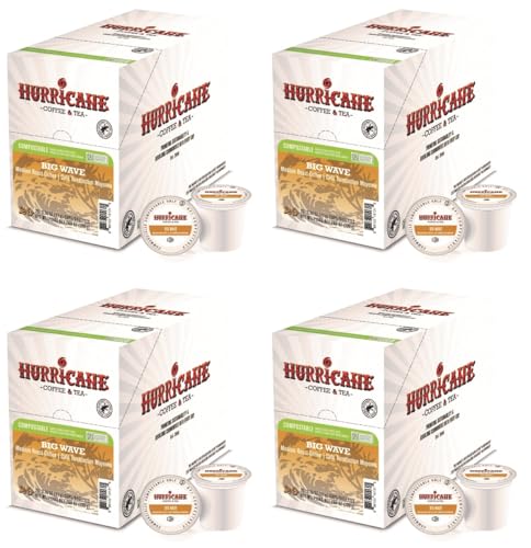Image of Hurricane Coffee Big Wave, Compostable Coffee Pods - Medium Roast, K-Cup Compatible, 80 Count