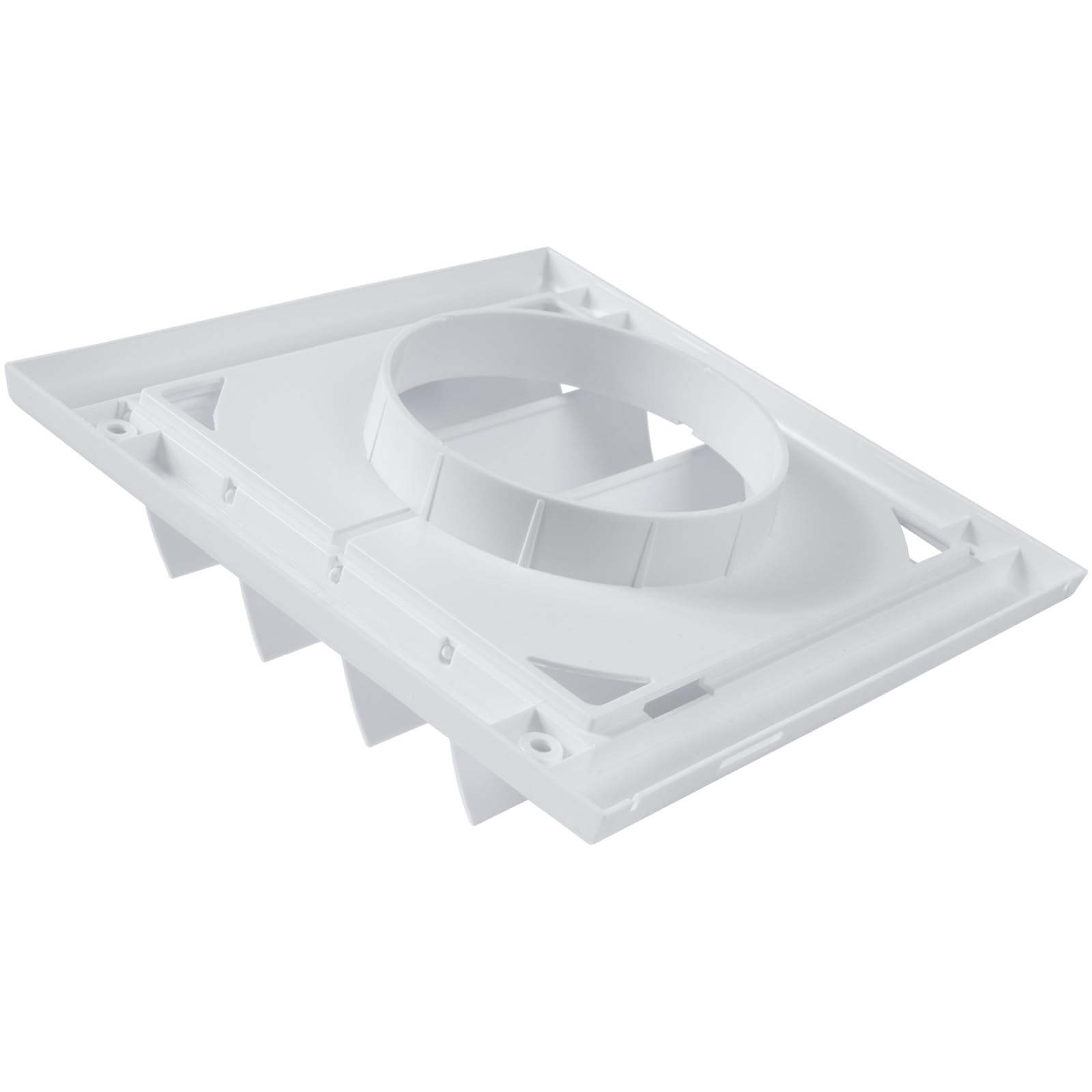 Vent Systems diameter 4" Inch (7.5" x 7.5") Exhaust Vent Cover, White, Dryer Vent Hood, Louvered Dryer Duct Vent Cover - Image 4