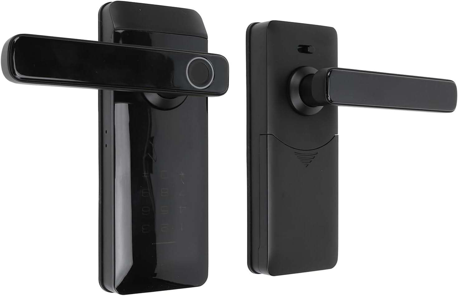 Art Gate Lock,Fingerprint Password Key APP Card Unlocking Electronic Entry Lock Biometric Door Handle for Home Office Apartment with USB Emergency Power