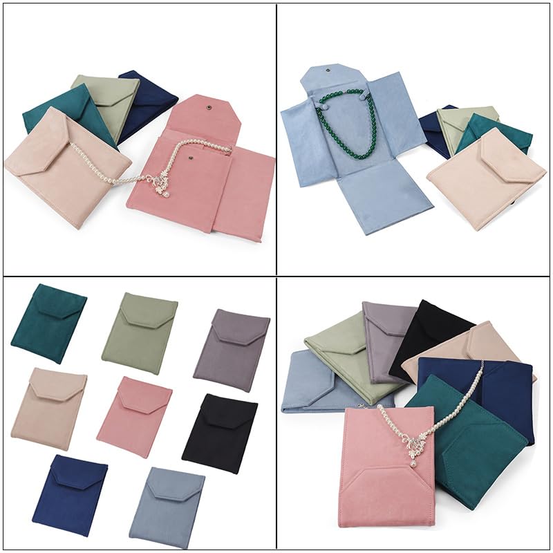 Sac de rangement à bijoux avec flocage doux pour la protection des colliers
