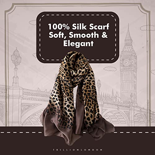 Trillion London® Spring Collection | Designer Silk Scarf For Women | Lightweight Animal Printed Neck Scarves4