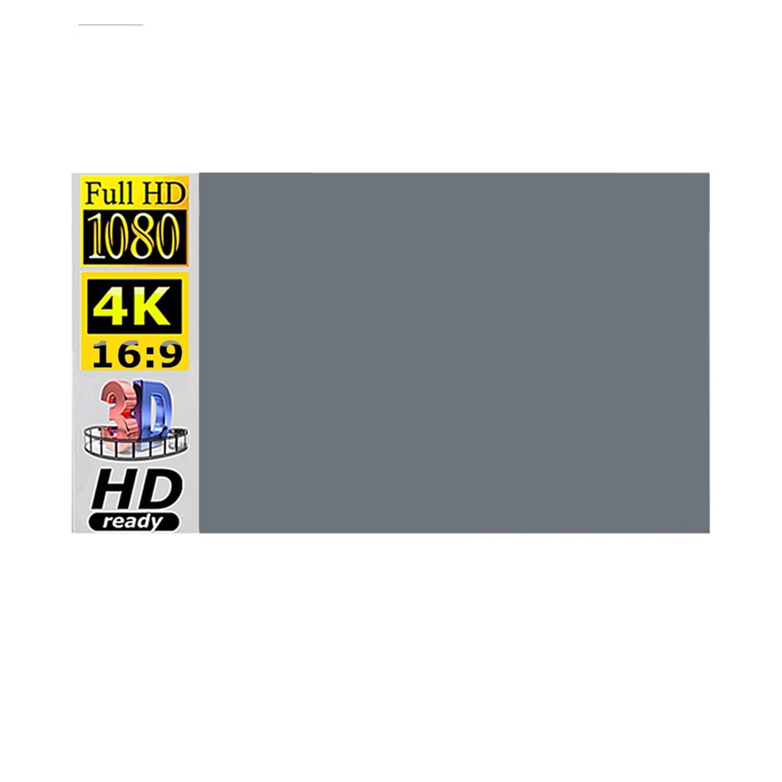 Przenośny ekran projektora Ekran projektora Prosta 16:9 kurtyna przeciwświetlna 30 72 84 92 100 106 120 130 133 cali Home Outdoor Office Portable 3d HD(130 inch)