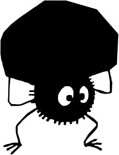 Bargain Max Decals - Totoro Black Susa-ataris Ghibli Sticker Decal Notebook Car Laptop 5" (Black)