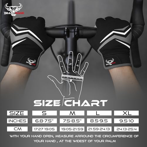 BEAST RAGE Full Finger Cycling Gloves