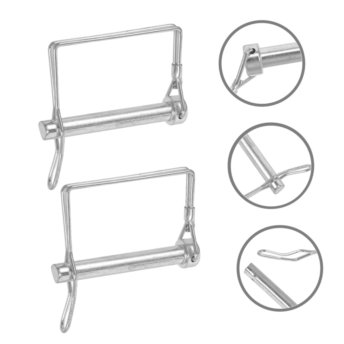 Alipis 2pcs Safety Pin Trailer Pin Lock Tow Heavy Receiver Hitch Pin Load Trailer Lock Trailer Safety Pin Trailer Hitch Pin Strong Locking Pin Silver Carbon Steel